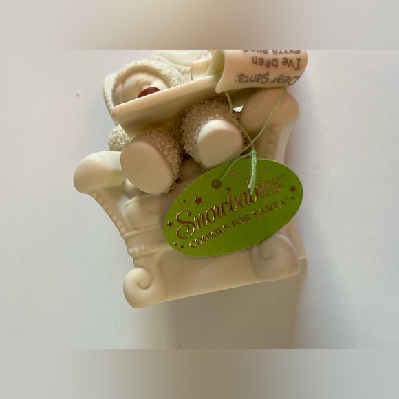 Vintage Retired Dept 56 Snowbabies COOKIES FOR SANTA 2005 Child/Chair/Milk/ - Picture 8 of 9
